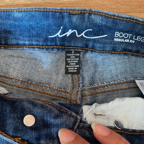 Inc boot leg jeans | Embroidered Jeans | wide leg jeans - Picture 4 of 7